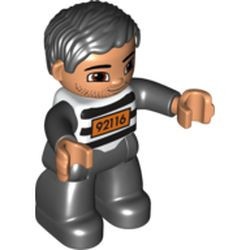 47394pb168a-G Duplo Lego Ville, man, gevangene gebruikt *