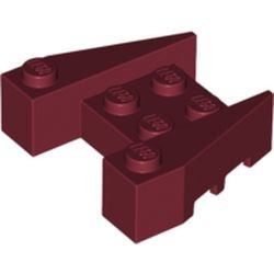 50373-59 WigSTEEN 3x4 verhoogde zijkanten zijsleuven rood, donker NIEUW *