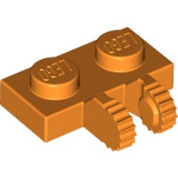60471-4 Scharnierplaat 1x2- 2 houders aan zijkant oranje NIEUW *1L299