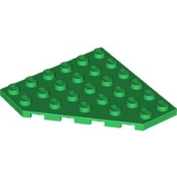 6106-6 Platte plaat 6x6 afgekapte hoek groen NIEUW *