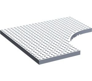 6161-44G Steen 24x24 met uitsnede kwartcircel 12x12 violet, licht gebruikt *