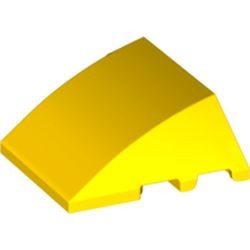 64225-3 Steen, wig 4x3 geen noppen bovenop geel NIEUW *