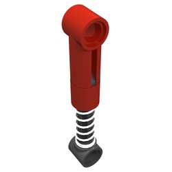 731c05-5 Technic Schokbreker 6.5L, NORMALE VEER rood NIEUW *5K500