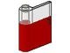 801-5G Deur 1x3x3 links met ruit boven verticale hendel rood gebruikt *1L0000