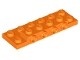 87609-4 Plaat 2x6x 2/3 4 noppen zijkant oranje NIEUW *1L0000