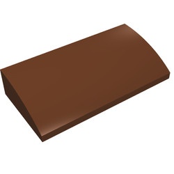 88930-88G Dakpan gebogen 2x4x2/3 geen noppen, MET bodemtubes bruin, roodachtig gebruikt *1R028