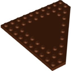 92584-88 Platte plaat 10x10 afgekapte hoek alleen noppen zijkant bruin, roodachtig NIEUW *