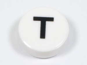 98138pb230 Tegel 1x letter T wit NIEUW *0L0000