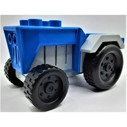 bb0966c01-7G DUPLO Tractor (PAKKETPOST) lichtblauwgrijs en blauw gebruikt *