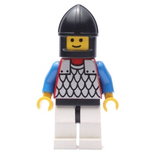 cas145G Scale Mail - rode, Chin-Guard, witte benen gebruikt *0M0000