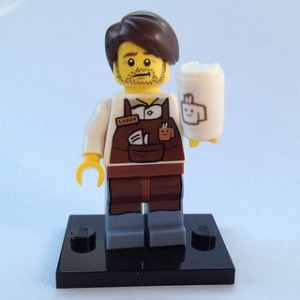 coltlm-10 Larry the Barista met kop en standaard NIEUW *0M0000