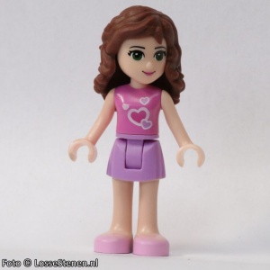 frnd017 Friends- Olivia, middenlavender broek, dinkerroze topje NIEUW *2M0000
