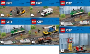 INS60198 60198 BOUWBESCHRIJVING- Cargo Train (6 boekjes) NIEUW *