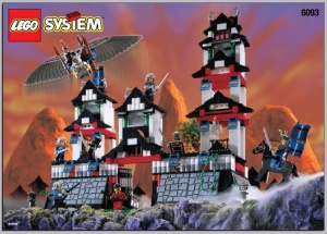 INS6093-G 6093 BOUWBESCHRIJVING- Flying Ninja's Fortress gebruikt *LOC RBS