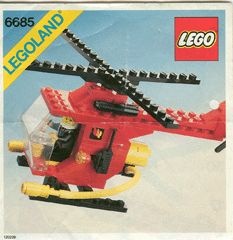 INS6685-G 6685 BOUWBESCHRIJVING- Classic Town: Fire Copter 1 gebruikt *