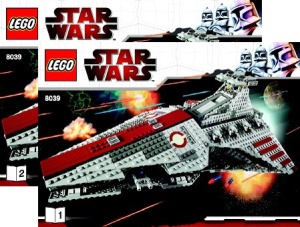 INS8039-G 8039 BOUWBESCHRIJVING- Venator-Class Republic Attack Cruiser (2 boekjes) gebruikt *LOC RBSW