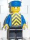 pln088G Effen blauw Torso met blauw armen, Black benen, blauw Police Hat, Vest met Stripes gebruikt *0M0000