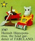 Set 3787-G - Fabuland: Nanah Hippotamus the public gardener -/-/100%- gebruikt