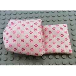 sleepbag11-1G DUPLO slaapzak met roze bloemetjes wit gebruikt *