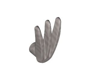 10187-95 Klauw, drie vingers gespreid zilver, mat NIEUW *0L0000