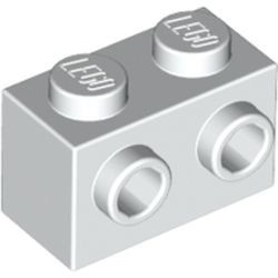 11211-1 Steen 1x2 met noppen aan één zijde wit NIEUW *1L2-13