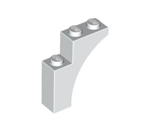 13965-1 Steen, halve boog 1x3x3 (hoger model) (trapsgewijs) wit NIEUW *