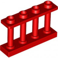 15332-5 Balustrade-hek 1x4x2 met VIER noppen bovenop rood NIEUW *5L000