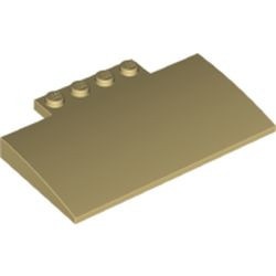 15625-2 Dakpan gebogen 5x8x 2/3 (voor overweg) MET 4 NOPPEN crème NIEUW *1L000