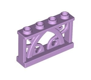 19121-154 Hek 1x4 met ornamenten lavender, licht NIEUW *5D000