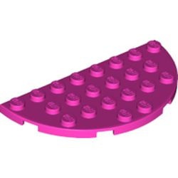 22888-47 Platte plaat 4x8 afgeronde hoeken roze, donker NIEUW *5D0000