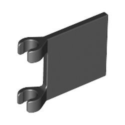 2335-11G Vlag 2x2 vierkant met twee clips zwart gebruikt *3D000