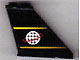 2340pb017R-11G Staart met Alpha team logo (sticker) rechts zwart gebruikt *0D0000