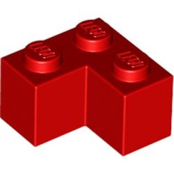 2357-5 Steen 2x2 hoek rood NIEUW *1L071