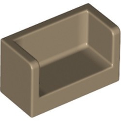 23969-69 Paneel 1x1x2 bankje met zijkanten crème,donker NIEUW *1L0000