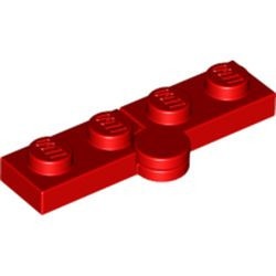 2429c01-5G Scharnierplaat 1x4 compleet (horizontaal 2 x 1x2) rood gebruikt *1D011