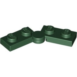 2429c01-80 Scharnierplaat 1x4 compleet (horizontaal 2 x 1x2) (loc 01-09) groen, donker NIEUW *1L300