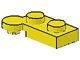 2430-3G Scharnierplaat 1x2 HORIZONTAAL TOP geel gebruikt *1L0000