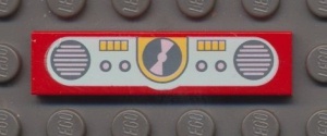 2431pb181-5 Tegel 1x4 CD en speakers rood NIEUW *0K000