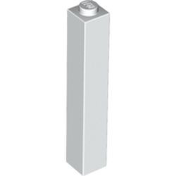 2453b-1 Steen 1x1x5 DICHTE nop wit NIEUW *5K0000