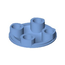 2654-42 Platte plaat 2x2 rond afgeronde bodem blauw, midden NIEUW *1L137