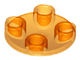 2654-98 Platte plaat 2x2 rond afgeronde bodem transparant oranje NIEUW *1L0000