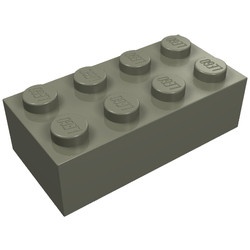 3001-10G Steen 2x4 donker, grijs (klassiek) gebruikt *5K0000