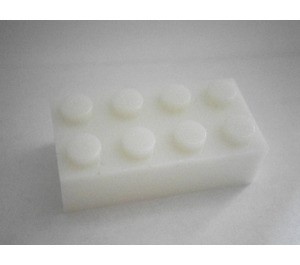 3001-60 Steen 2x4 wit, melkachtig NIEUW *5K0000