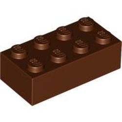 3001-88G Steen 2x4 bruin, roodachtig gebruikt *5K0000