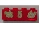 3001pb046-5 Steen 2x4 kerstster en nummer 5 rood NIEUW *5K0000