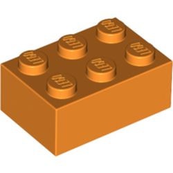 3002-4G Steen 2x3 oranje gebruikt *5K0000