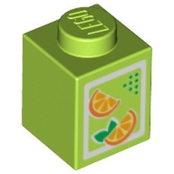 3005pb017-34 Steen 1x1 Sappak (Friends) lime NIEUW *0M0000