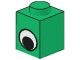 3005pe1-6 Steen 1x1 oog (rond) groen NIEUW *0K0000