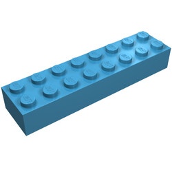 3007-72G Steen 2x8 blauw, Maersk gebruikt *5K0000