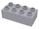 3011-86 DUPLO steen 2x4 (LET OP: DUPLO IS VRIJWEL ALTIJD PAKKETPOST) grijs, licht (blauwachtig) NIEUW *